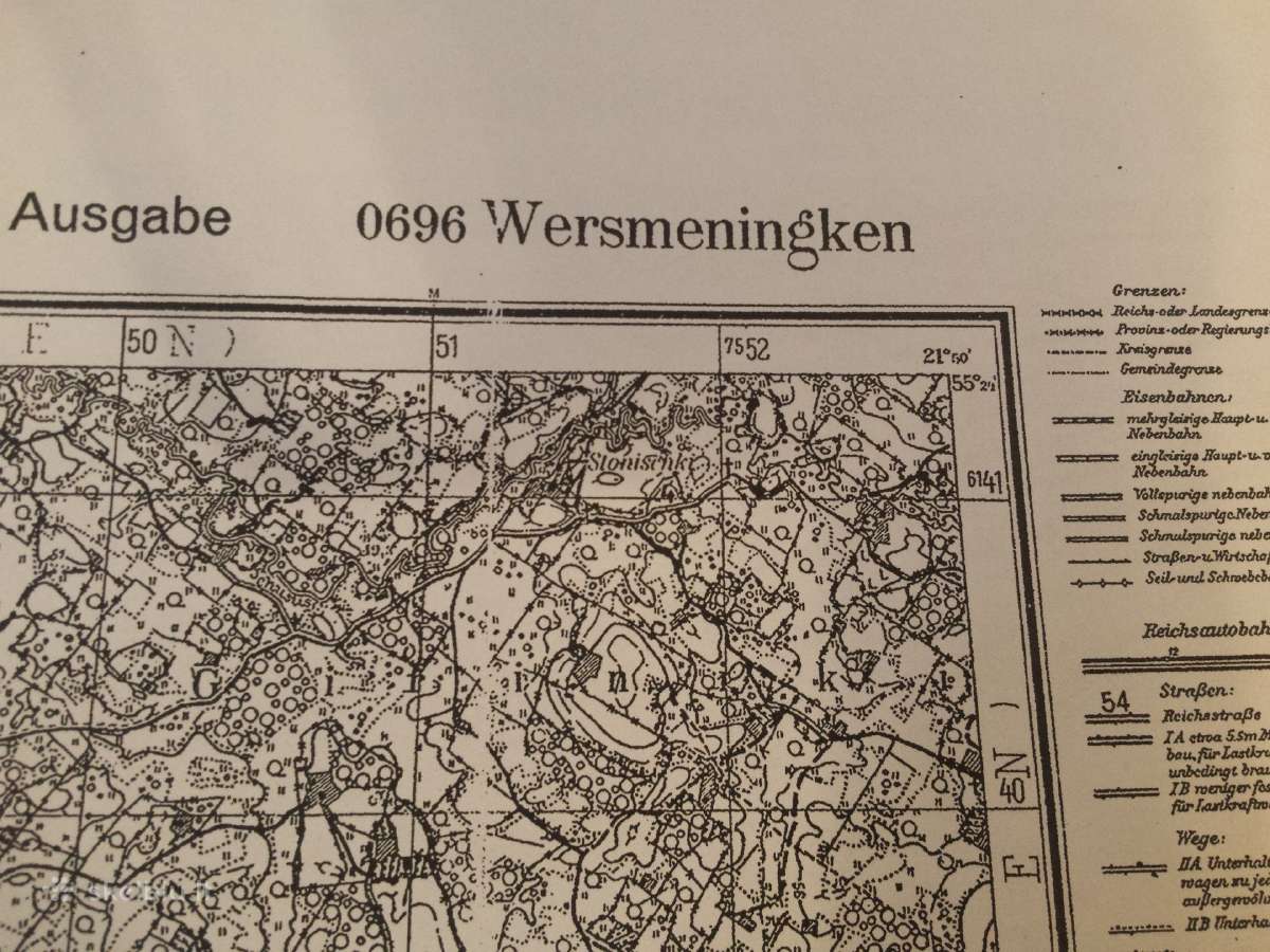 Verksmininkų žemėlapio kopija 1941 m.