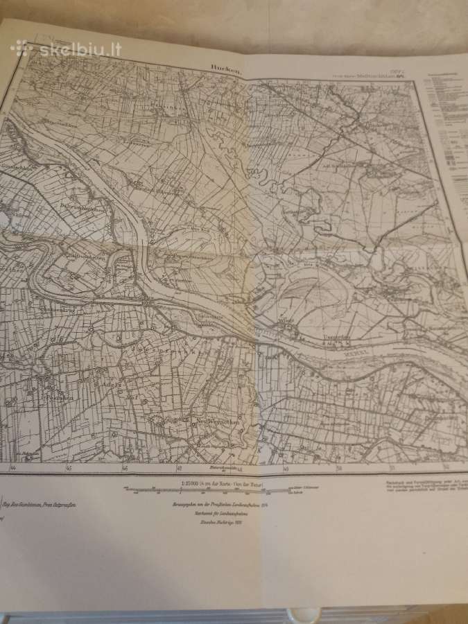 Rūkai žemėlapio kopija 1928 m. - nuotraukos Nr. 2