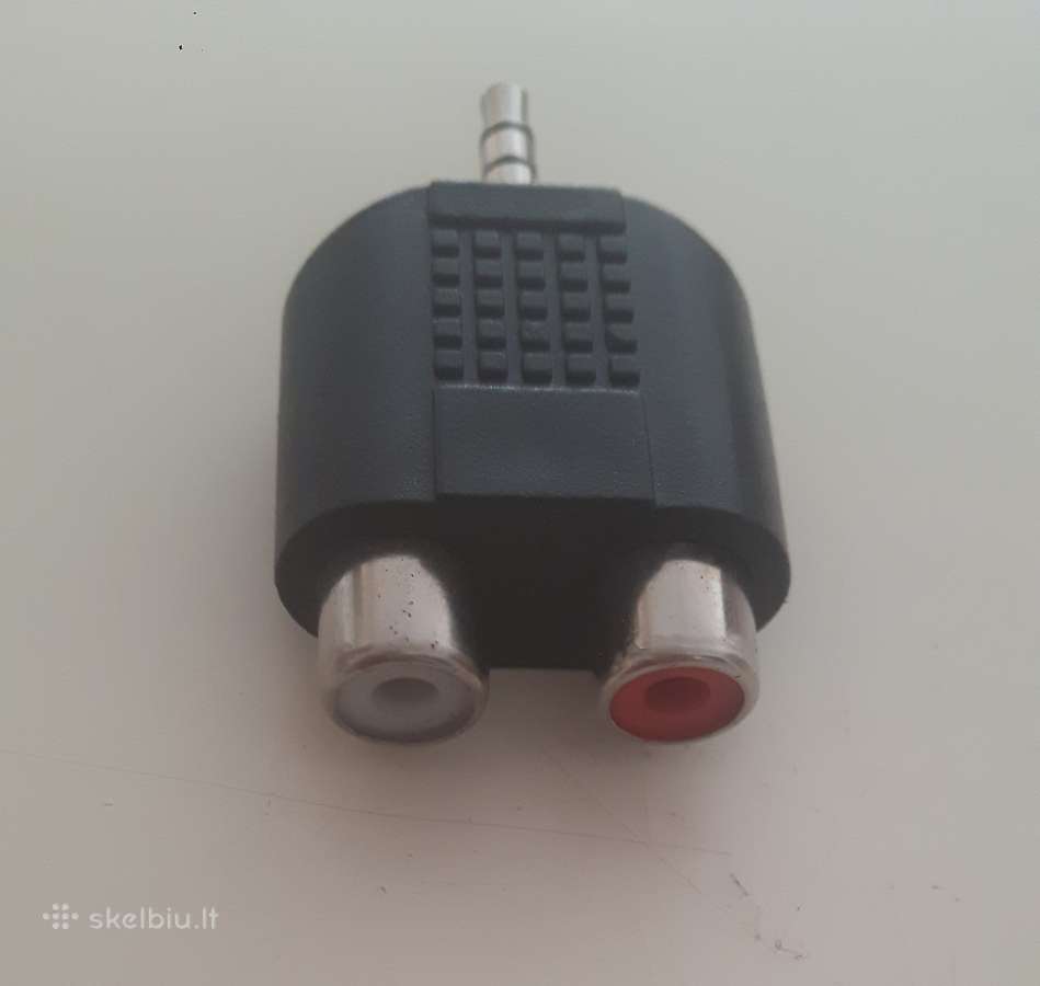 Perėjimas 2.5mm kištukas-2xrca lizdai 2.5mm Rca