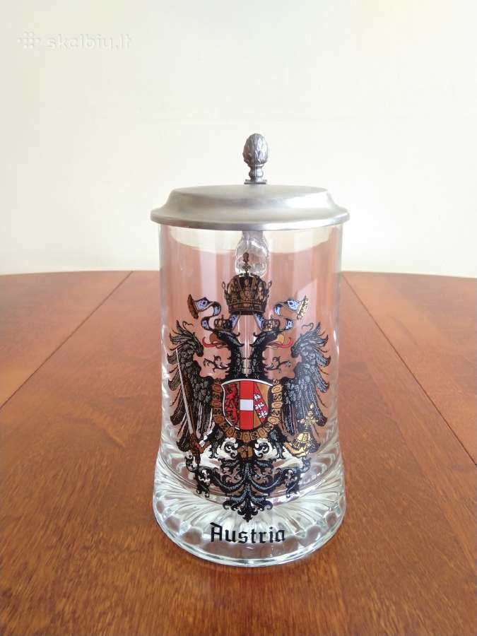 Stiklinis alaus bokalas