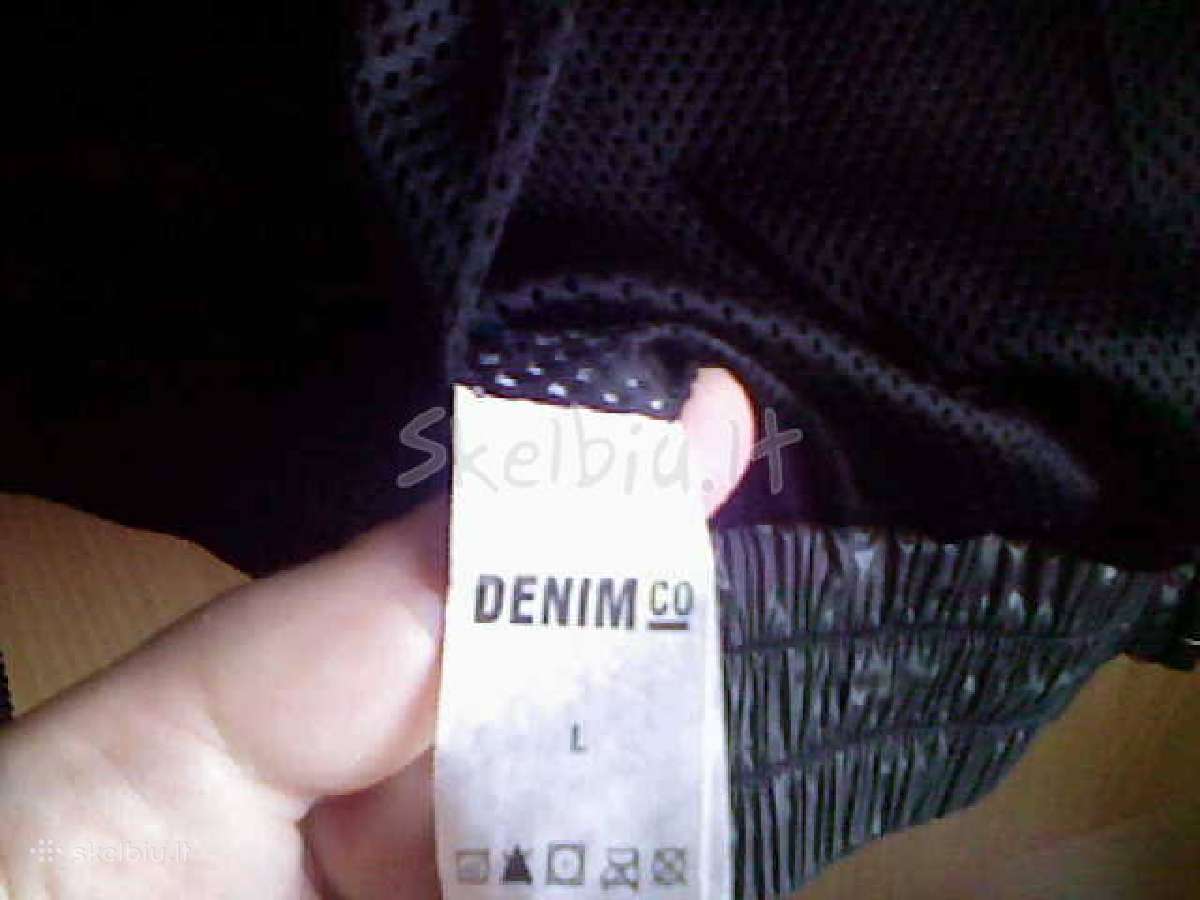 Juoda ,plona denim striuke su kapisonu. - nuotraukos Nr. 4