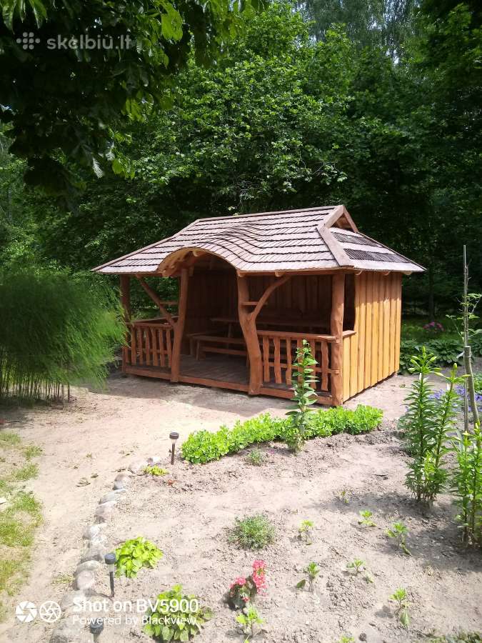 Pavėsinė, medinė šulinio apdaila - nuotraukos Nr. 20