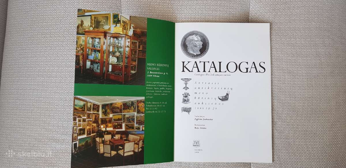 Antikvarinių meno kūrinių aukciono katalogas 1999m - nuotraukos Nr. 2