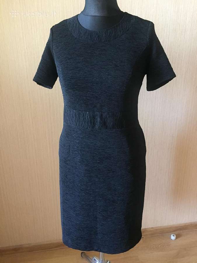 Juoda, elegantiška, faktūrinė suknelė - nuotraukos Nr. 2