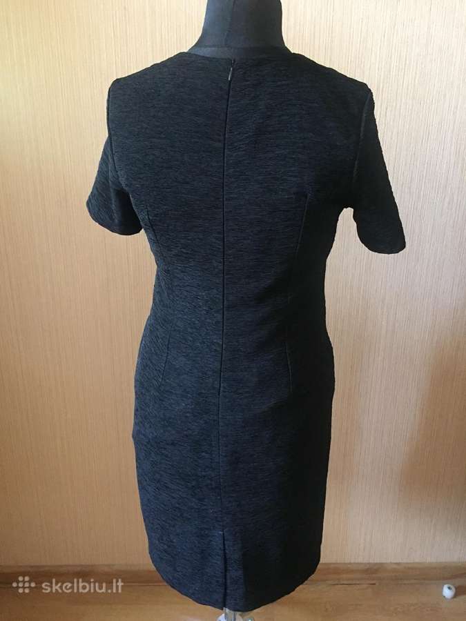 Juoda, elegantiška, faktūrinė suknelė - nuotraukos Nr. 3