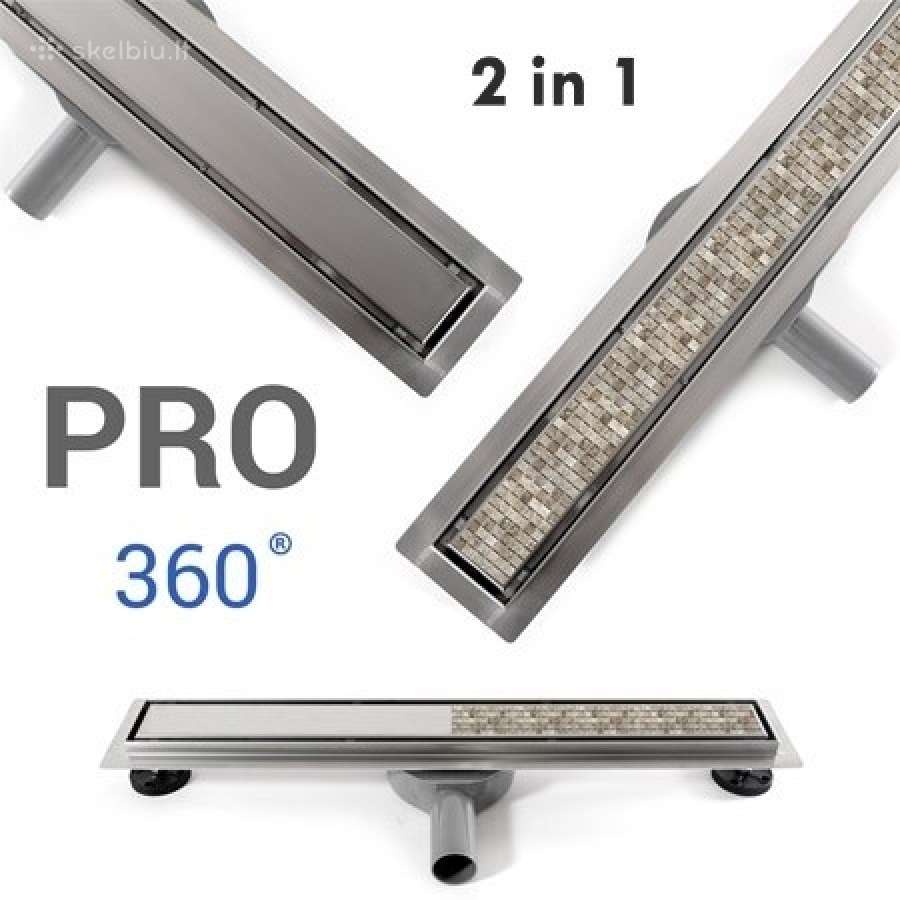 Dušo latakas trapas Pro Drain 360 "Sausas" 2 in 1 - nuotraukos Nr. 6