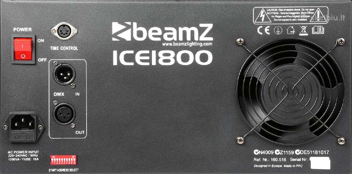 Žemo rūko mašina Beamz Ice1800 Ice Fogger Dmx - nuotraukos Nr. 4