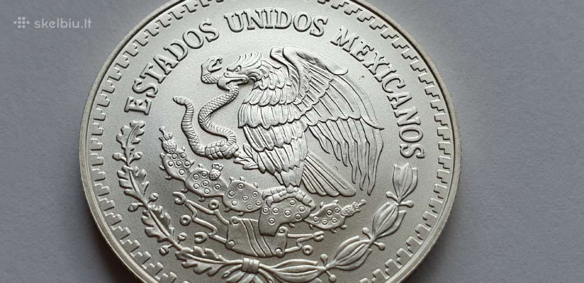 2013 Meksika 1/2 Oz moneta, 999 sidabras - nuotraukos Nr. 2