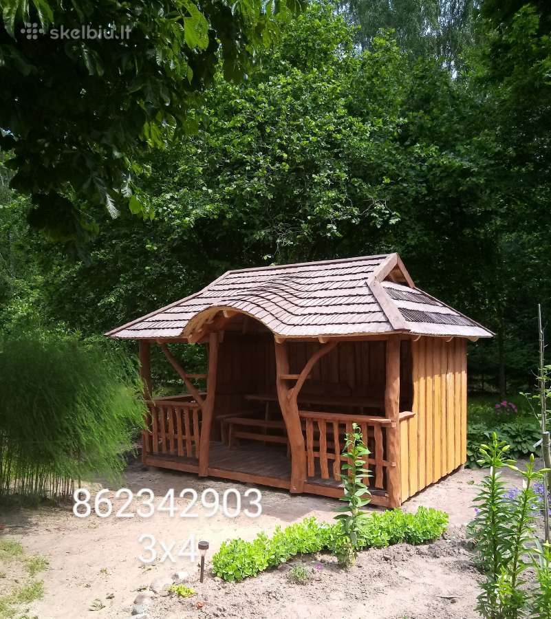 Pavėsinės, šulinio apdaila,vaikų žaidimų aikštelės - nuotraukos Nr. 23