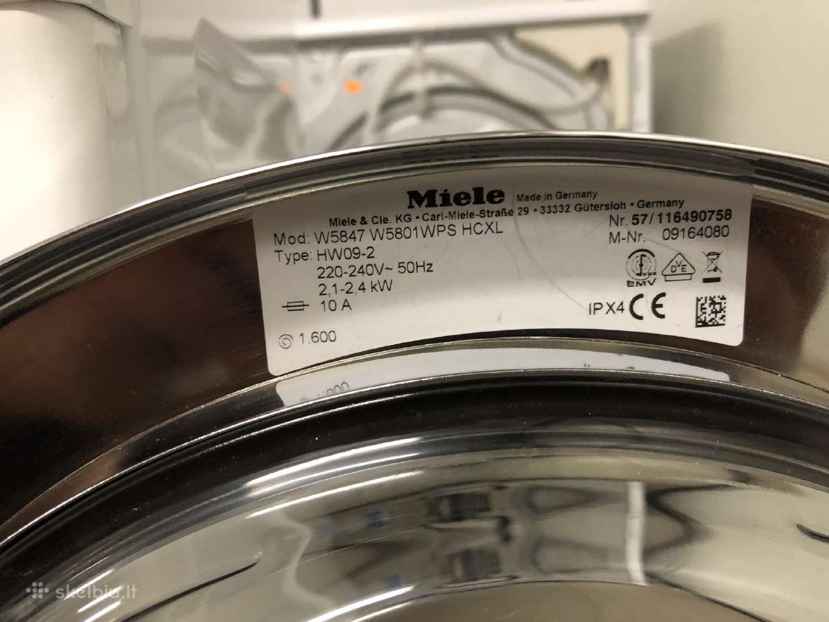 Miele W 5801 Wps Homecare XL - nuotraukos Nr. 12