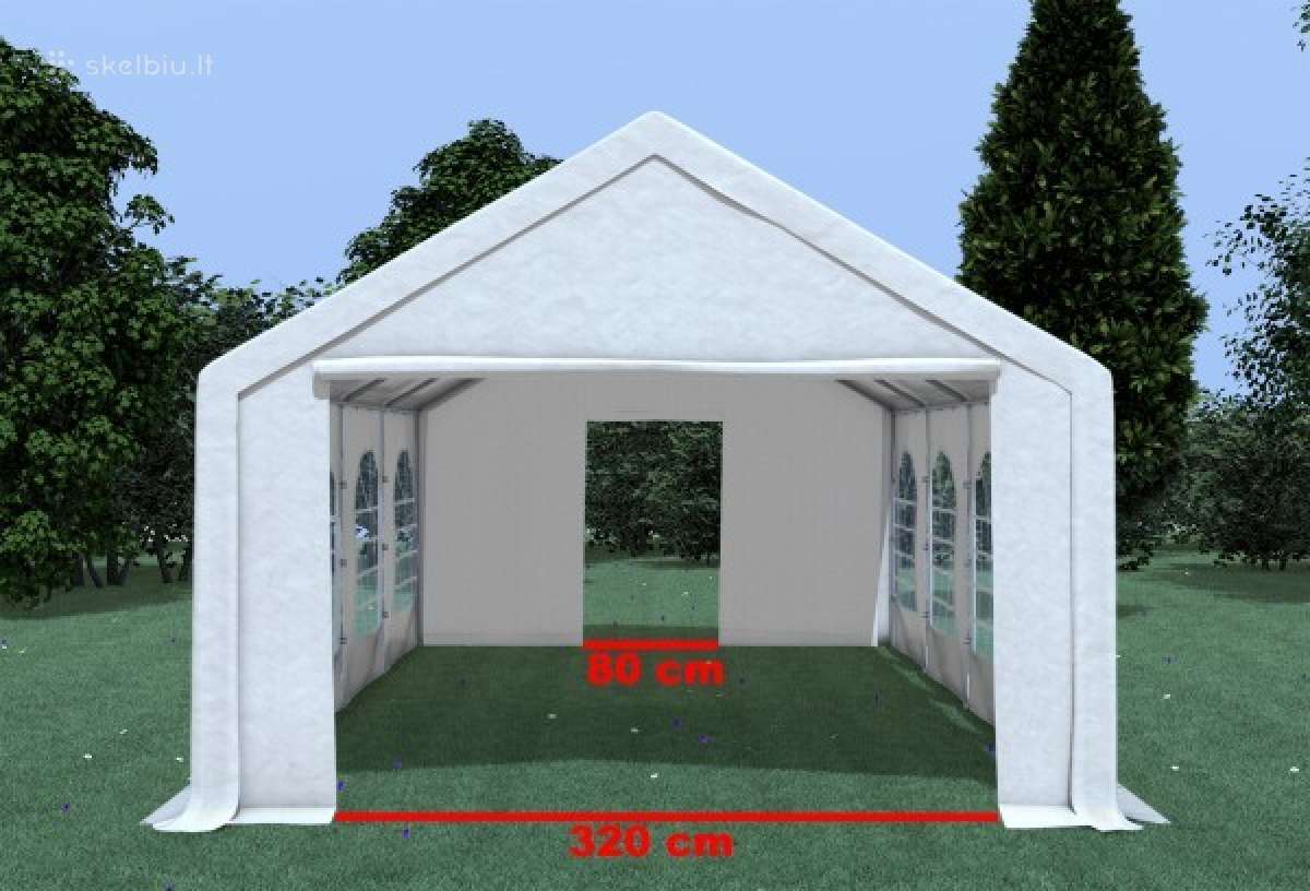 Nauja 4x8 balto Pvc tento palapine/ paviljonas - nuotraukos Nr. 2