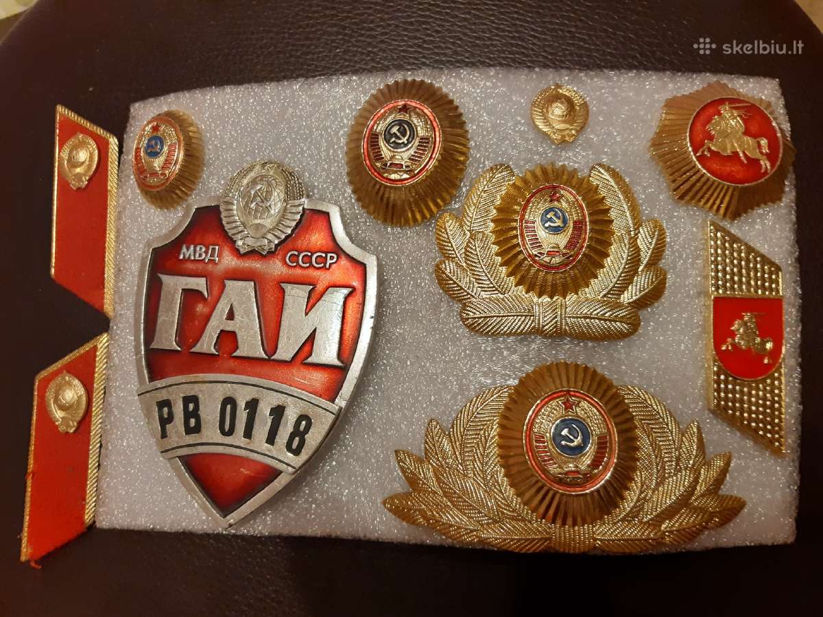 Gai Milicija ženkliukai kokardos