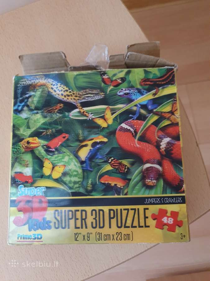 3 D dėlionė 2 eur uz abu