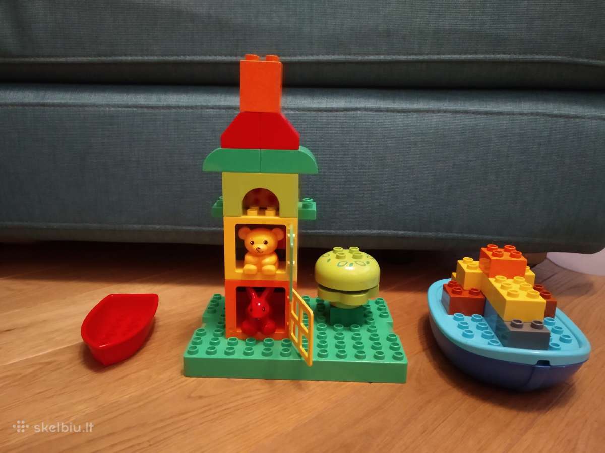 Lego Duplo gyvūnėlių namelis + du laiveliai