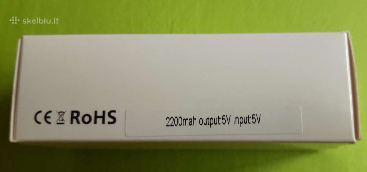 Išorinė baterija - pakrovėjas 2200mah,ouput5v, in5 - nuotraukos Nr. 2