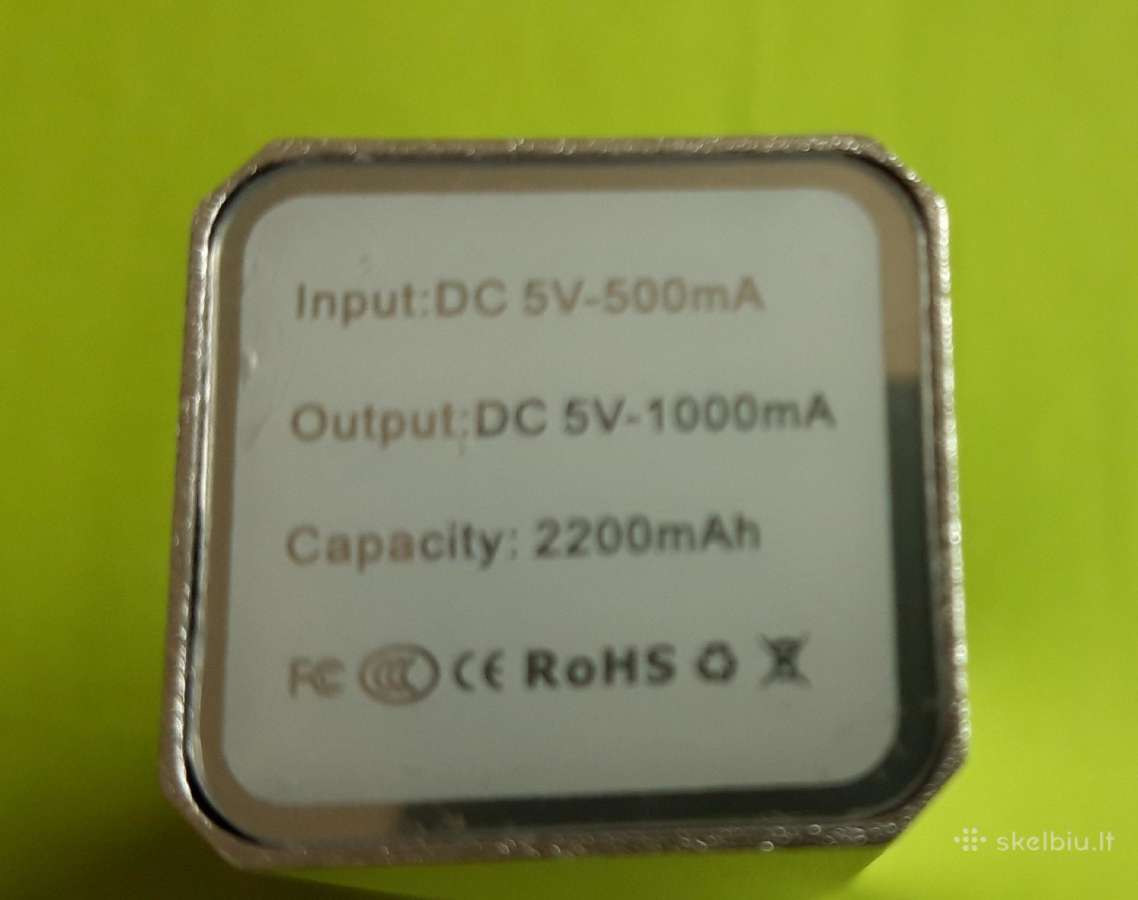 Išorinė baterija - pakrovėjas 2200mah,ouput5v, in5 - nuotraukos Nr. 3