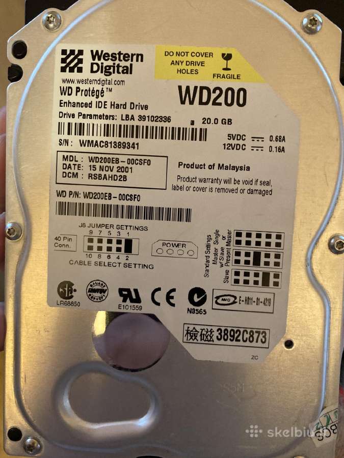 HDD Wd 20gb