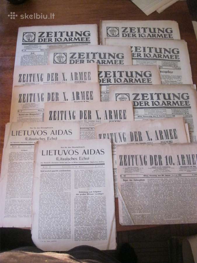Vilniaus seni laikraščiai nuo 1916 m. iki 1944 m.
