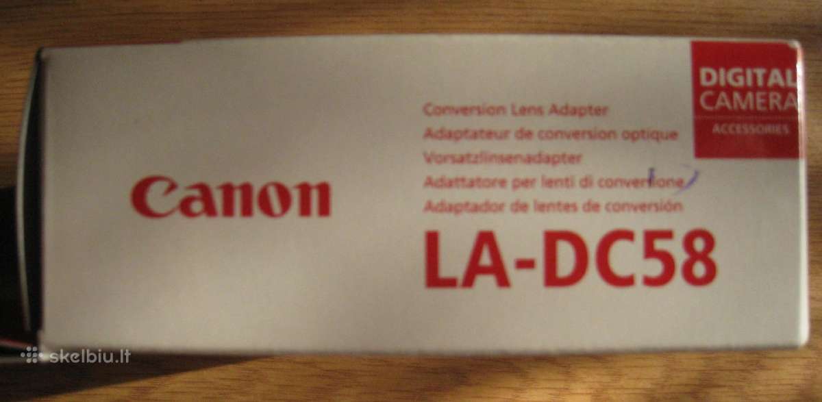 Canon objektyvo adapteris La-dc58 - nuotraukos Nr. 4