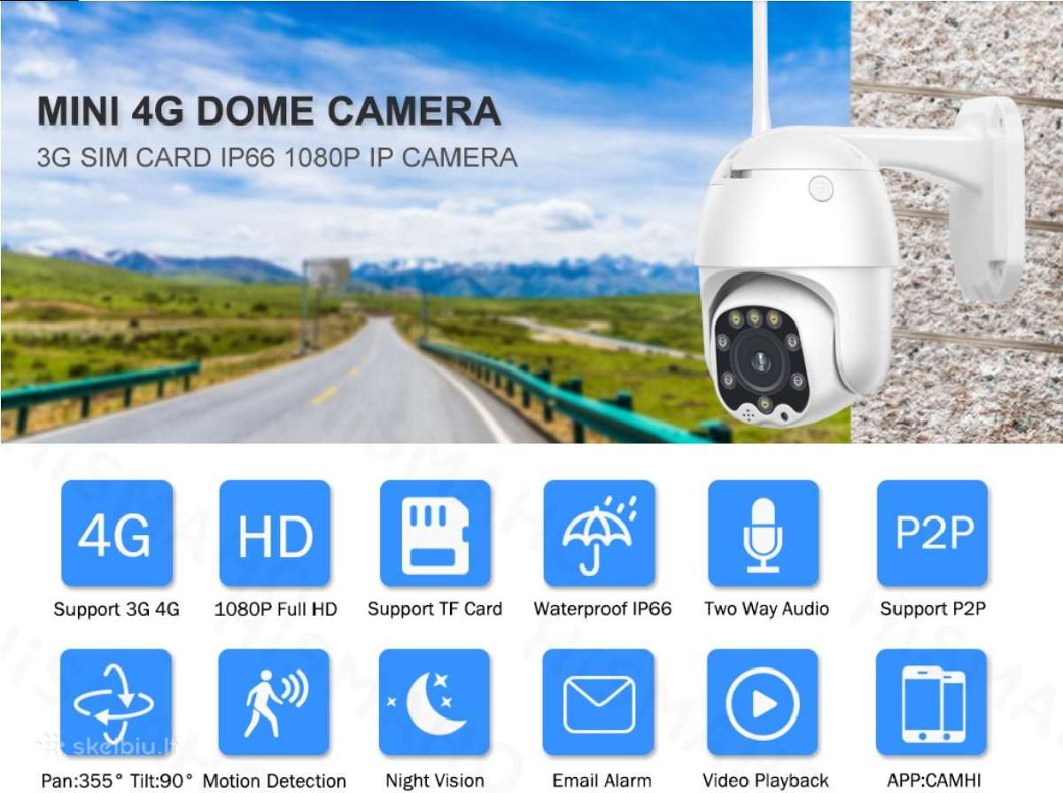 4G Full HD valdoma lauko kamera su sim - nuotraukos Nr. 4