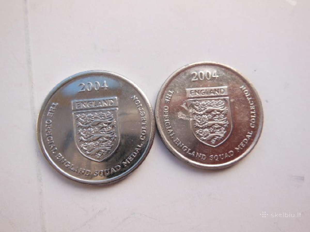 Oficiali Anglijos futbolo rinktinės medaliai po 1€ - nuotraukos Nr. 3