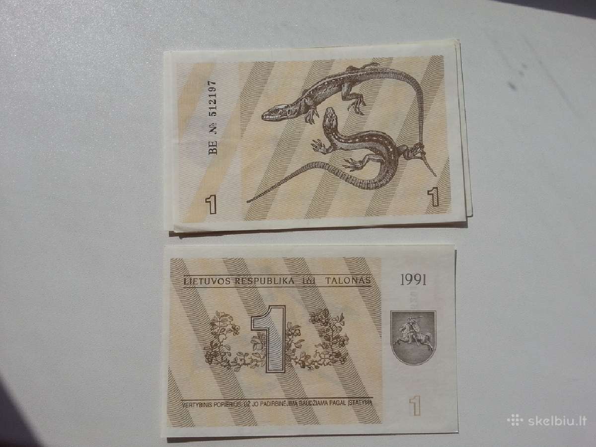 1 Talonas Unc 1991 - nuotraukos Nr. 3