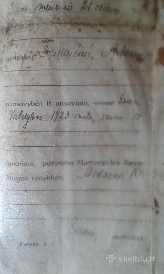 Tarpukario dokumentai,prusijos dokum. 1907 m. - nuotraukos Nr. 4