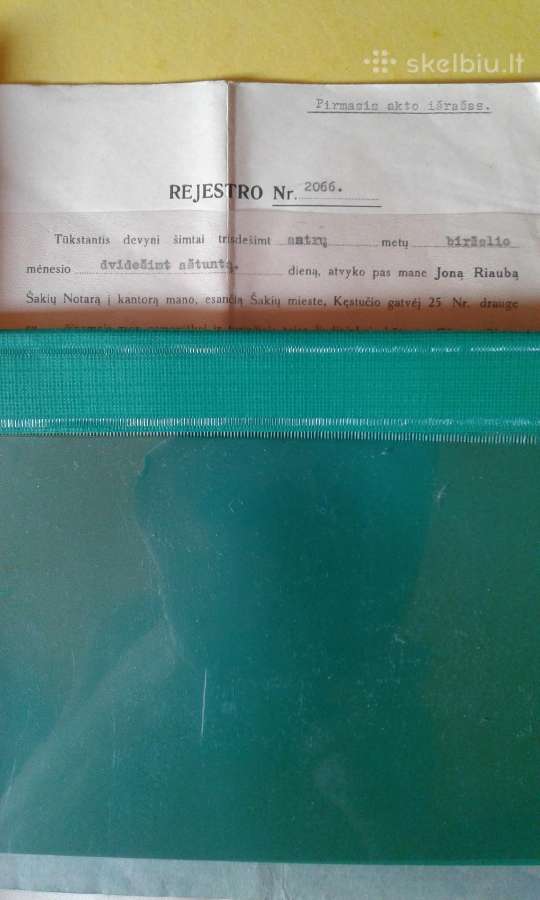 Prieskario kraičio dokumentai