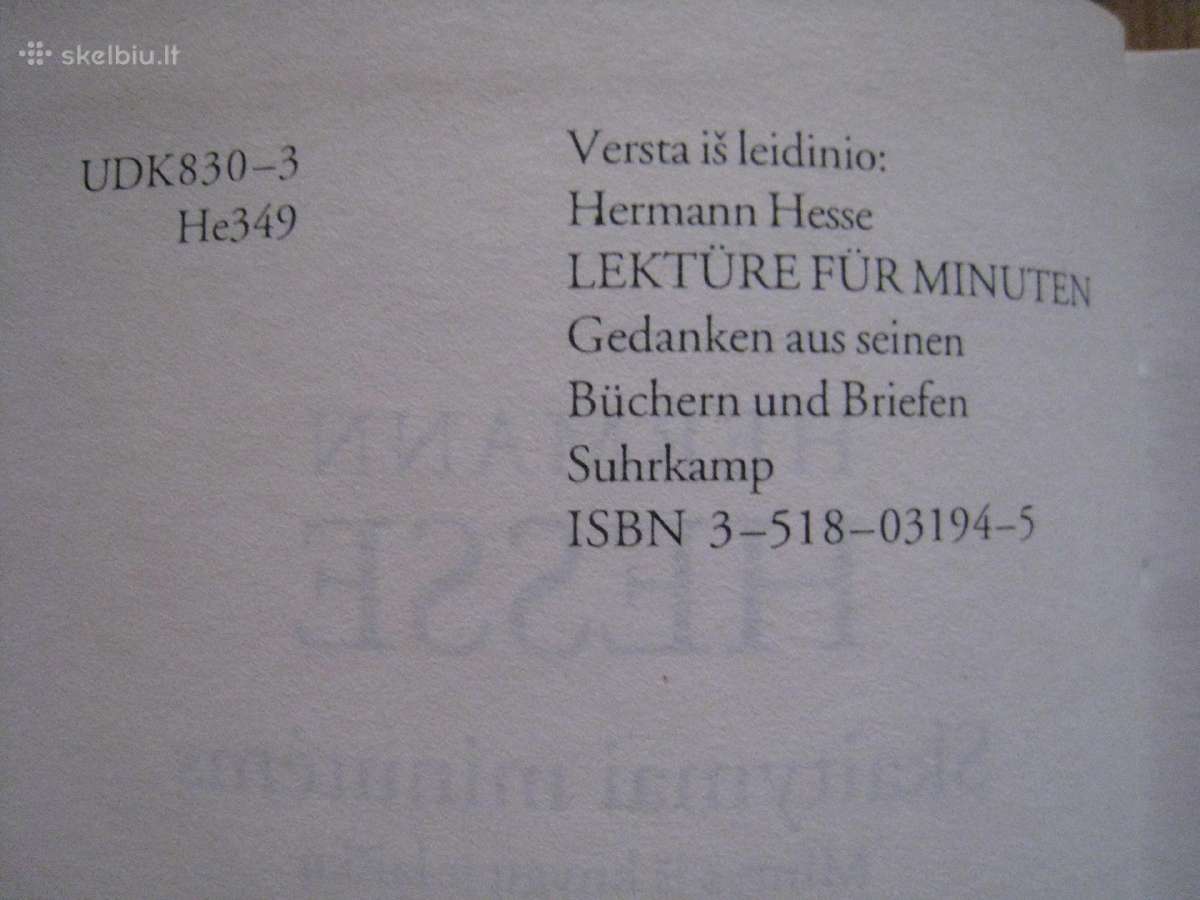*Hermann Hesse skaitymai minutėms - nuotraukos Nr. 4