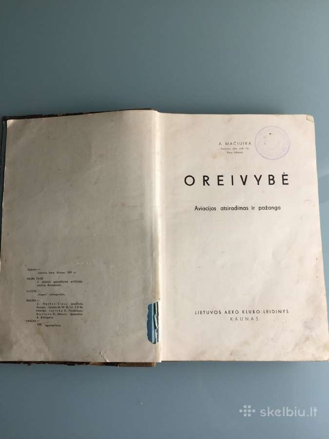 Oreivybė Aviacijos atsiradimas ir pažanga, 1937 m.