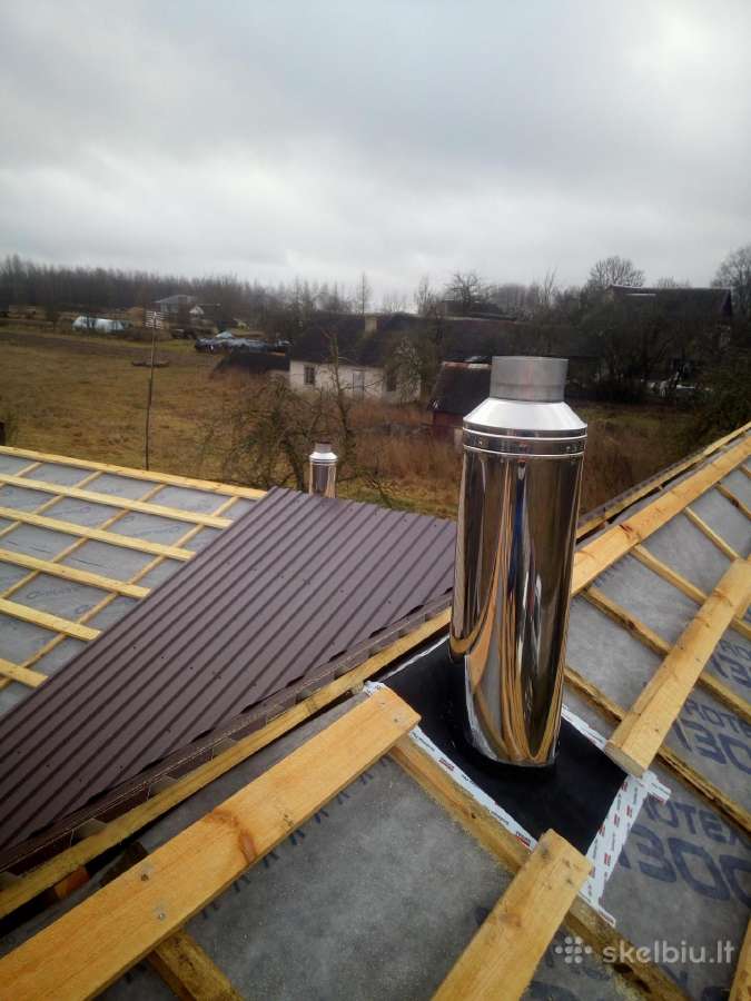 Kaminai, dvisieniai pristatomi, įdėklai, vėdinimo. - nuotraukos Nr. 8