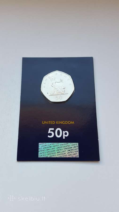 UK 2019m. 50p Britania Bu