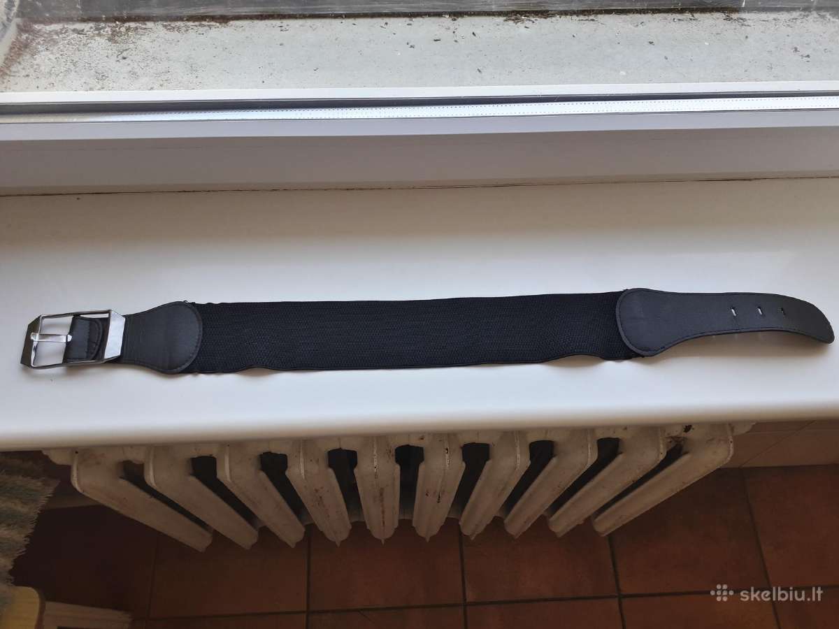 Tamprus medžiaginis diržas su oda - nuotraukos Nr. 2