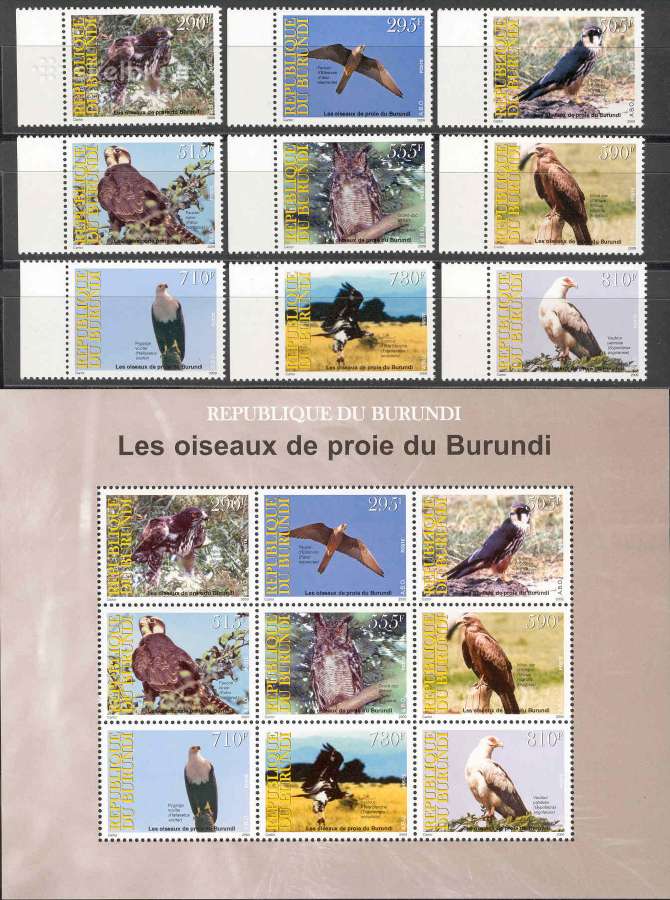 Burundis 2009. Plėšrieji paukščiai.