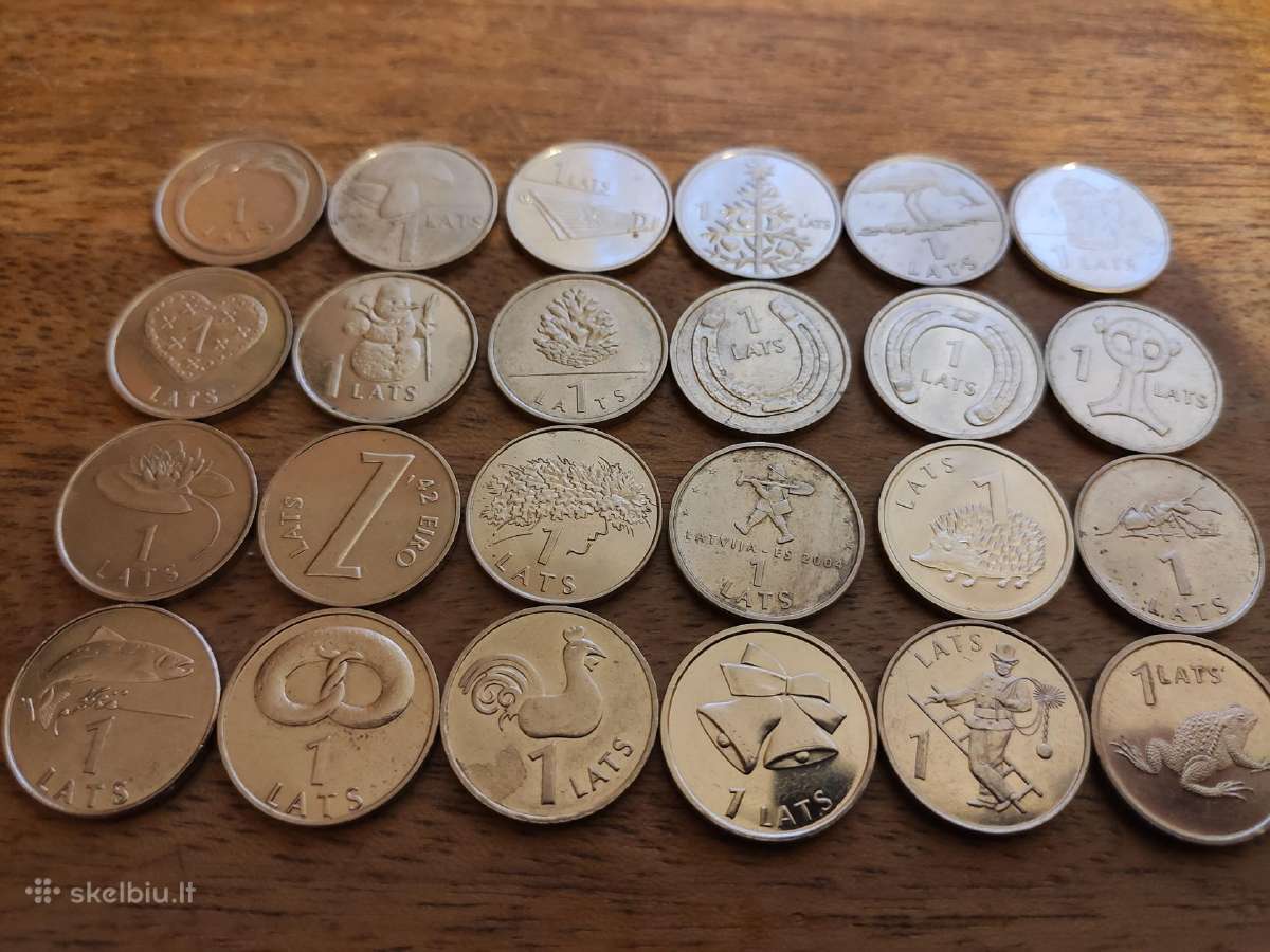 Latvijos latų komplektas 24 vnt. - nuotraukos Nr. 3