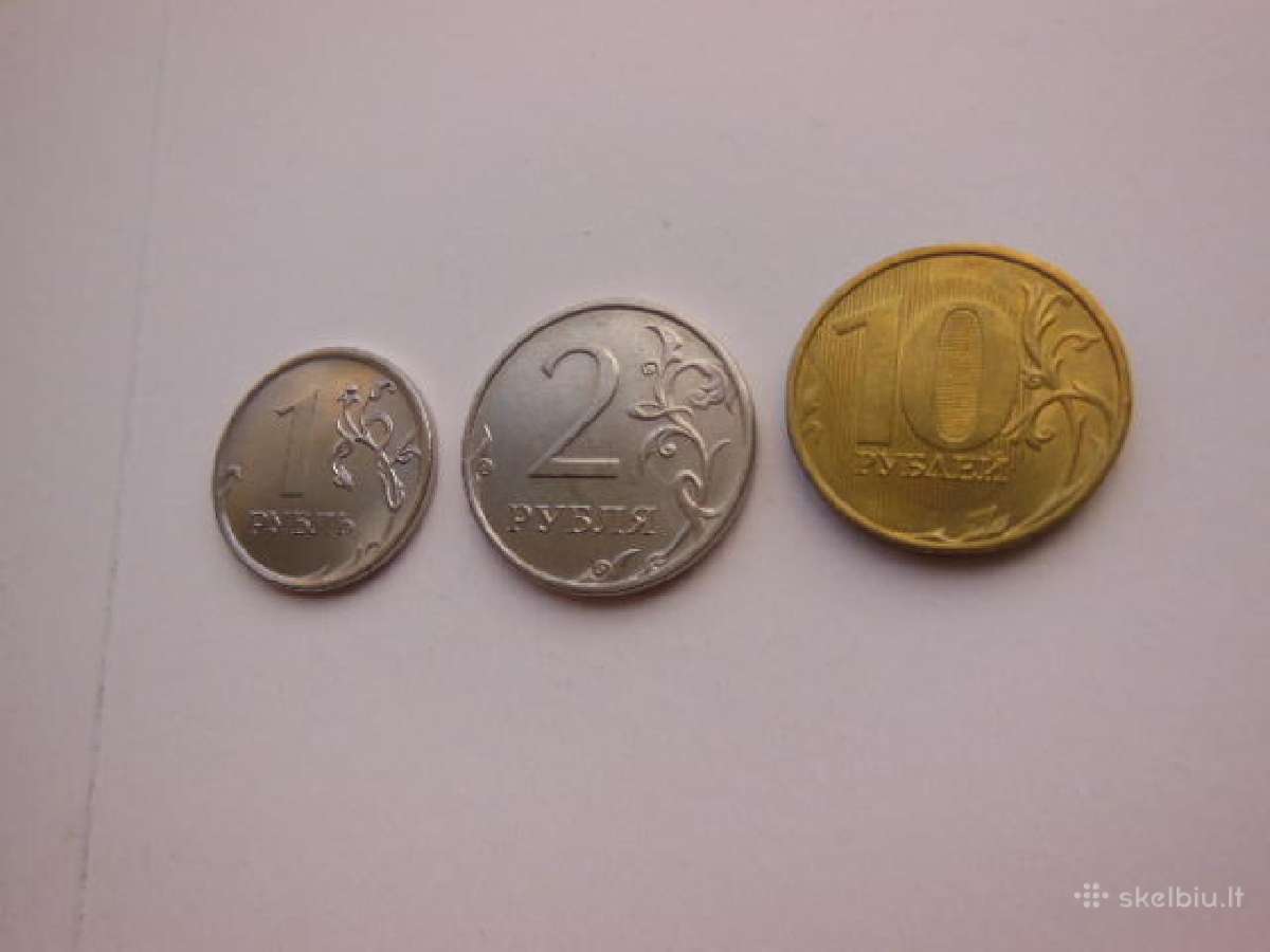 Rusijos 2016m, monetu rinkinys 1rub,2rub,10rub.unc - nuotraukos Nr. 3