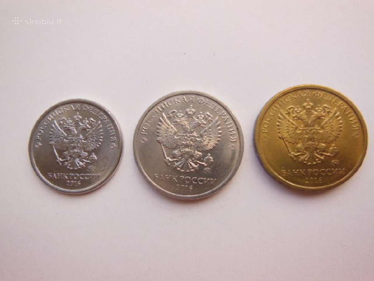 Rusijos 2016m, monetu rinkinys 1rub,2rub,10rub.unc - nuotraukos Nr. 4