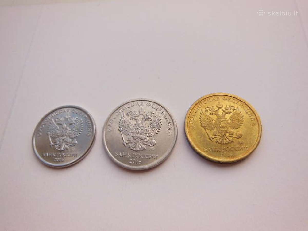 Rusijos 2016m, monetu rinkinys 1rub,2rub,10rub.unc - nuotraukos Nr. 5