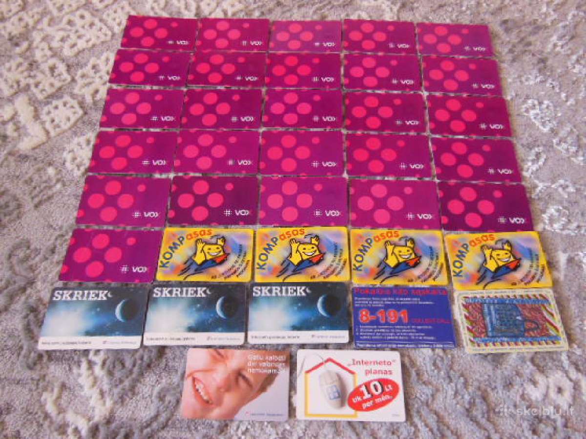 Taksofonu plastikines korteles 37vnt.2€ - nuotraukos Nr. 2