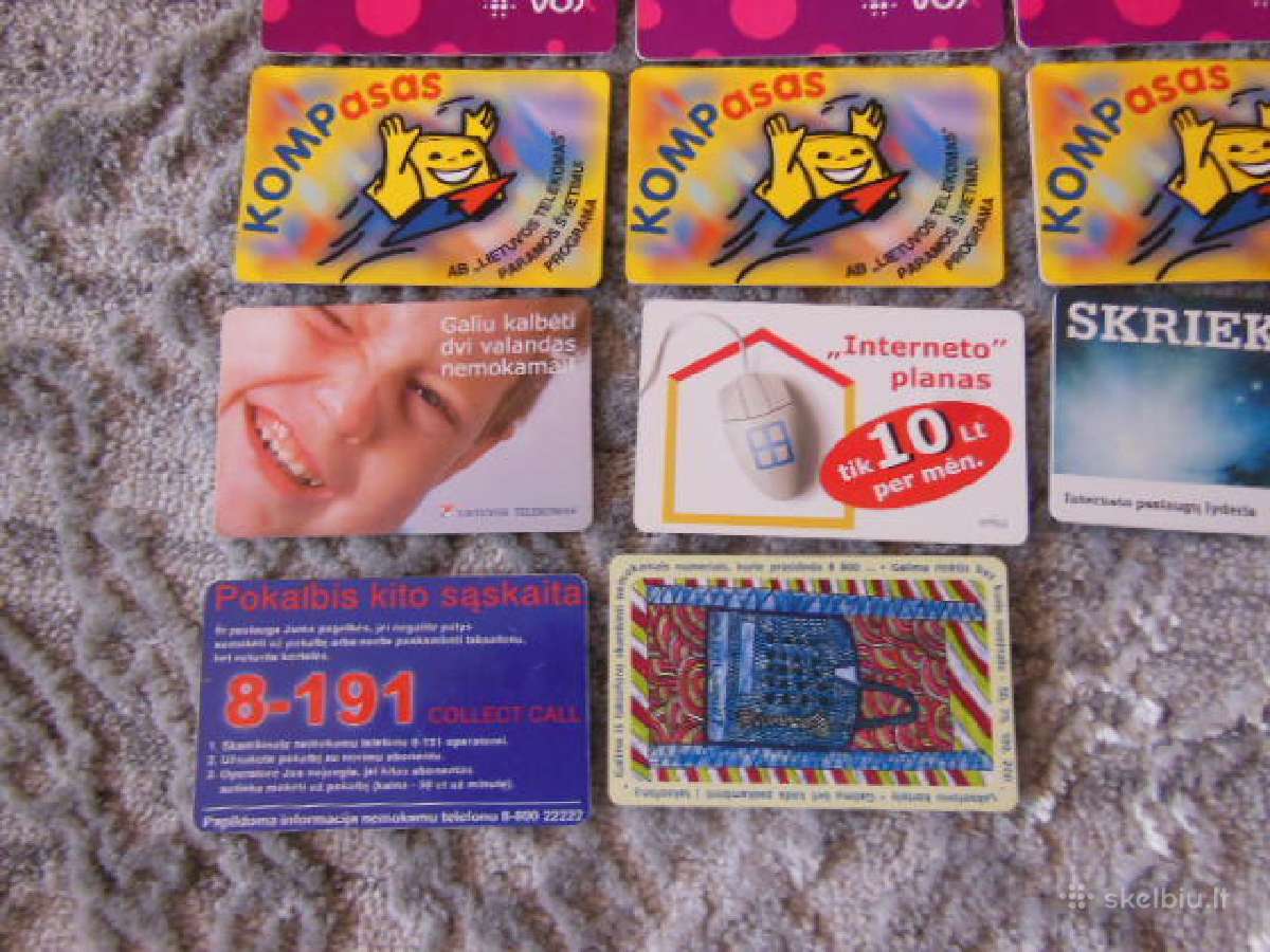 Taksofonu plastikines korteles 37vnt.2€ - nuotraukos Nr. 3