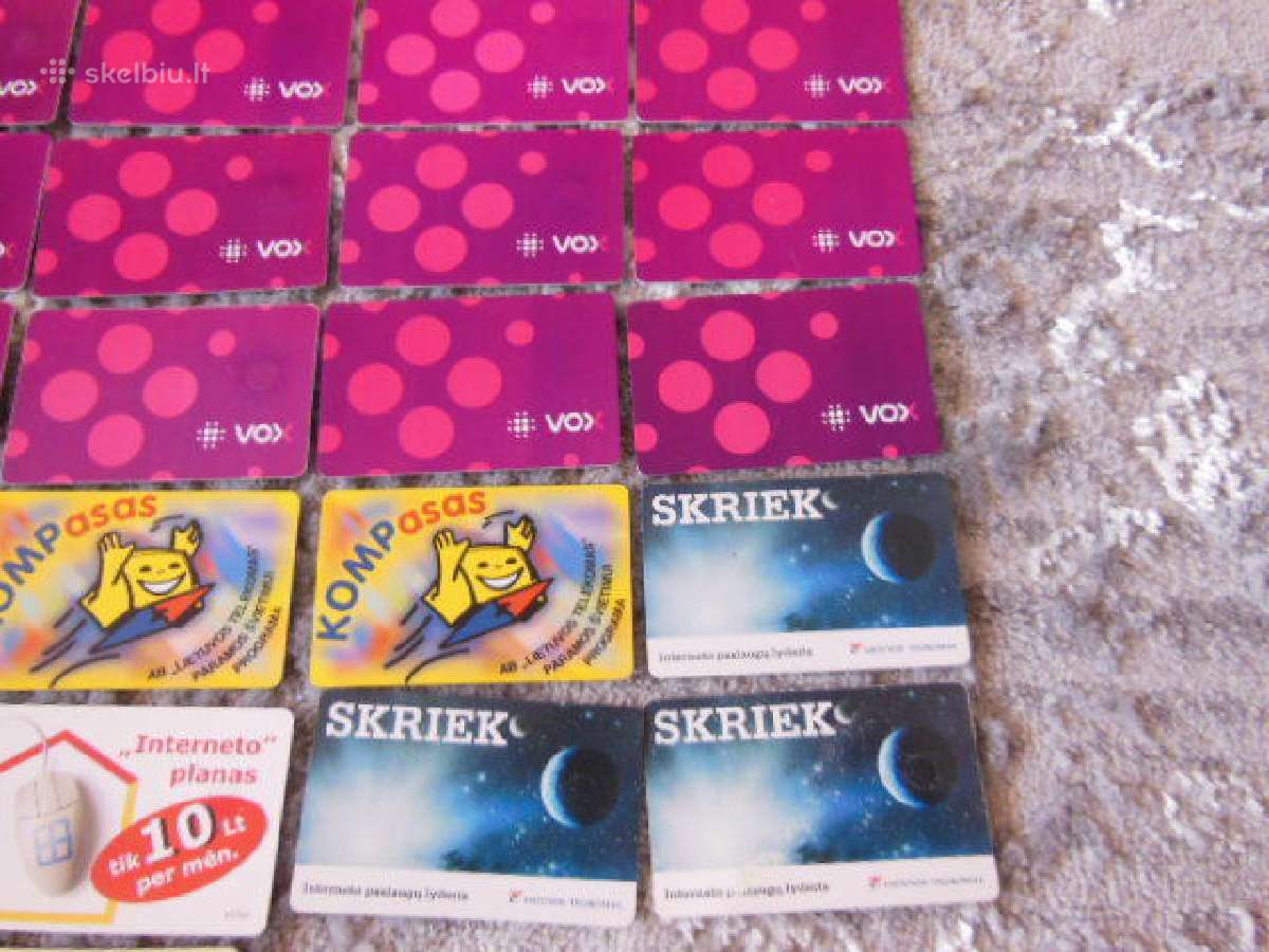 Taksofonu plastikines korteles 37vnt.2€ - nuotraukos Nr. 5