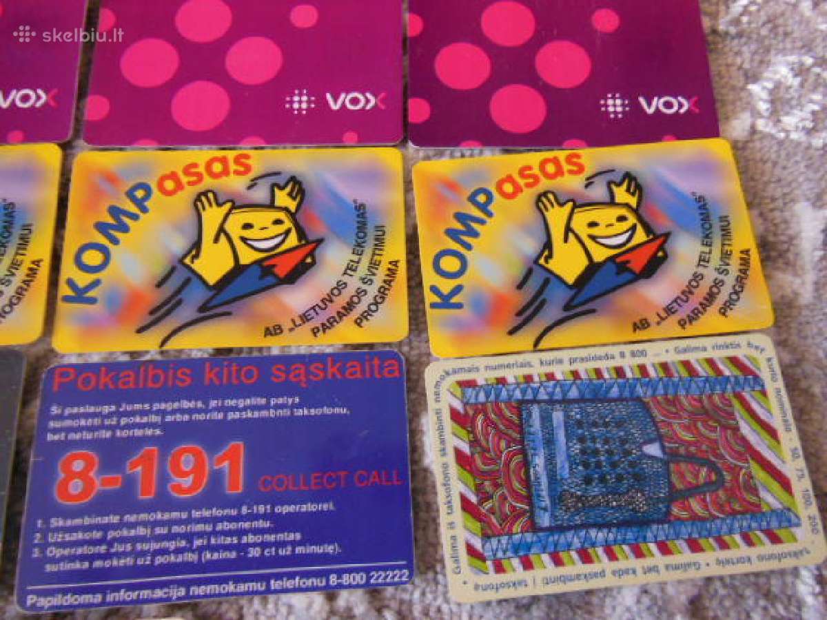 Taksofonu plastikines korteles 37vnt.2€ - nuotraukos Nr. 6
