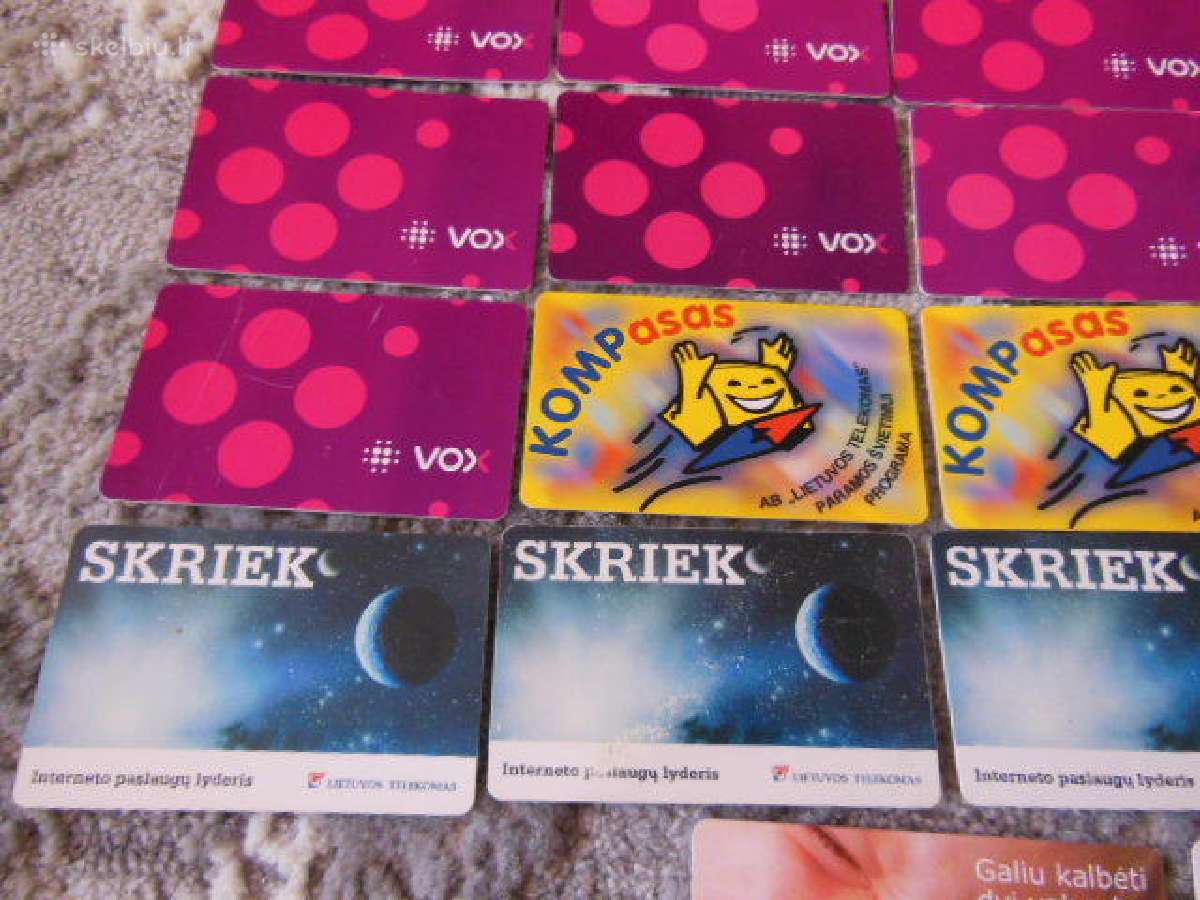 Taksofonu plastikines korteles 37vnt.2€ - nuotraukos Nr. 7