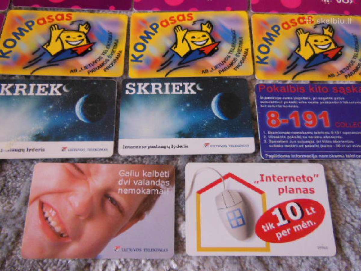 Taksofonu plastikines korteles 37vnt.2€ - nuotraukos Nr. 8