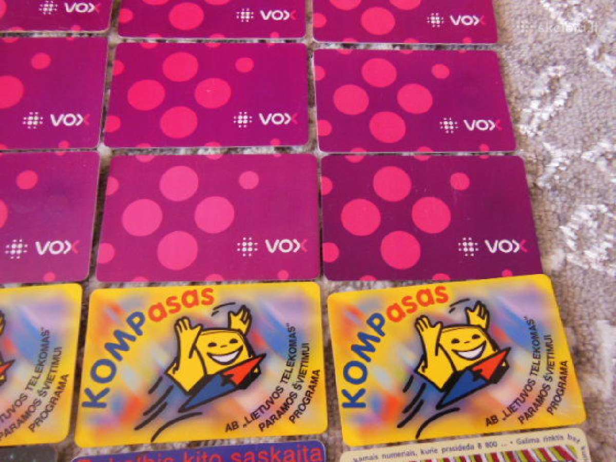 Taksofonu plastikines korteles 37vnt.2€ - nuotraukos Nr. 10