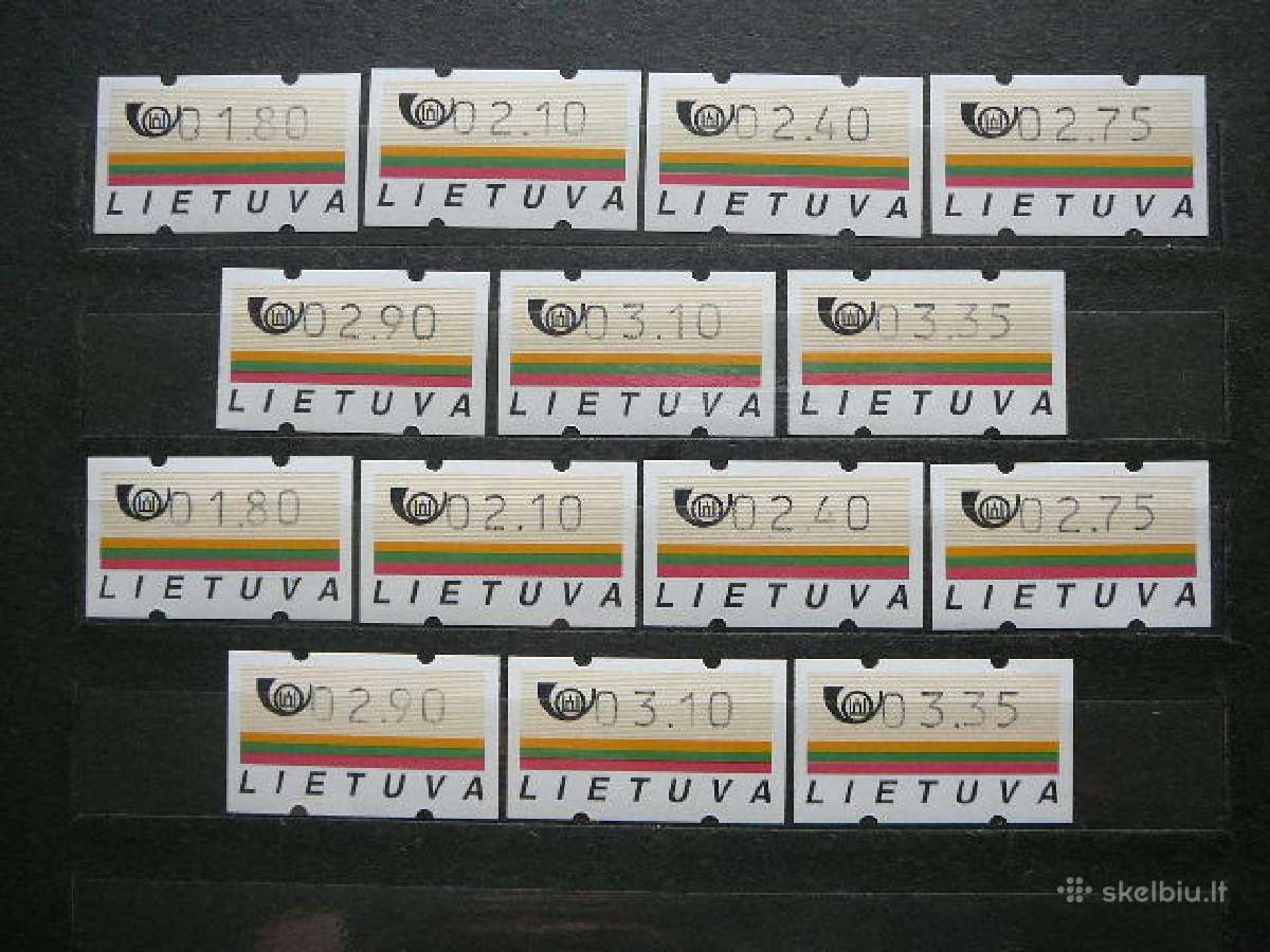 Lietuva 1998 Pasto automatu zenklai (atm) sv98/2