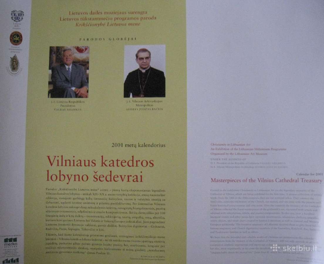 Kalendorius Vilniaus katedros lobynai - nuotraukos Nr. 3