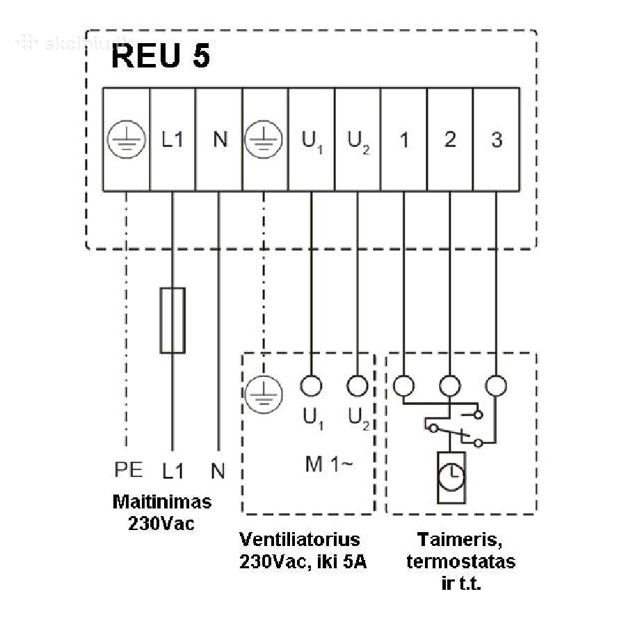 2 režimu 5 pakopų greičio reguliatorius 1 fazės - nuotraukos Nr. 2
