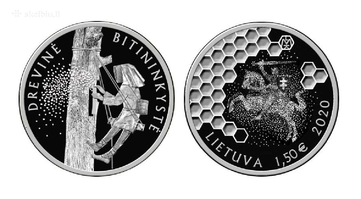 10,00€ ir 1,50€ monetos, Drevinei bitininkystei - nuotraukos Nr. 2