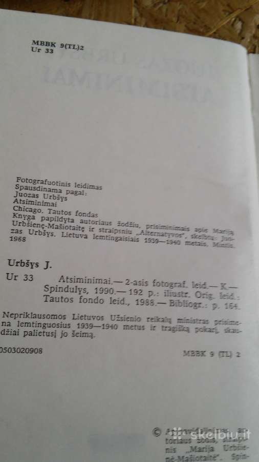 Juozas Urbšys. Atsiminimai - nuotraukos Nr. 3